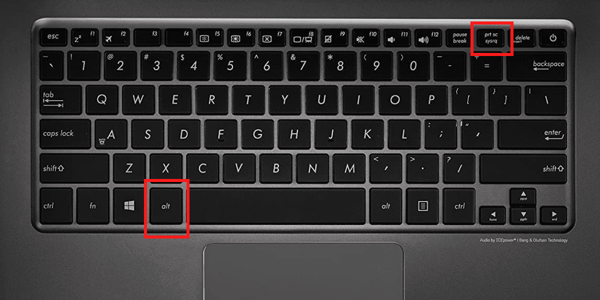Alt and Print Screen keys on Asus Laptop