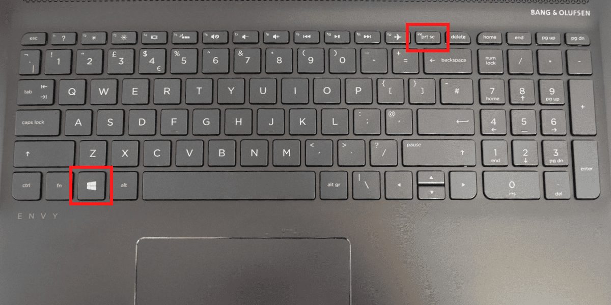 Windows and Print Screen keys on HP Envy X360 Laptop