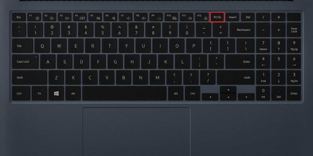 PrtSc key on keyboard