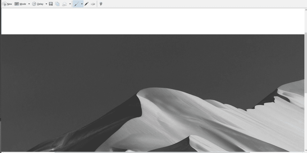 Editing Window in Snipping Tool on Windows 10