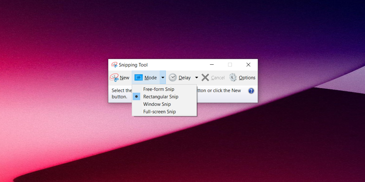 Snipping Tool Modes