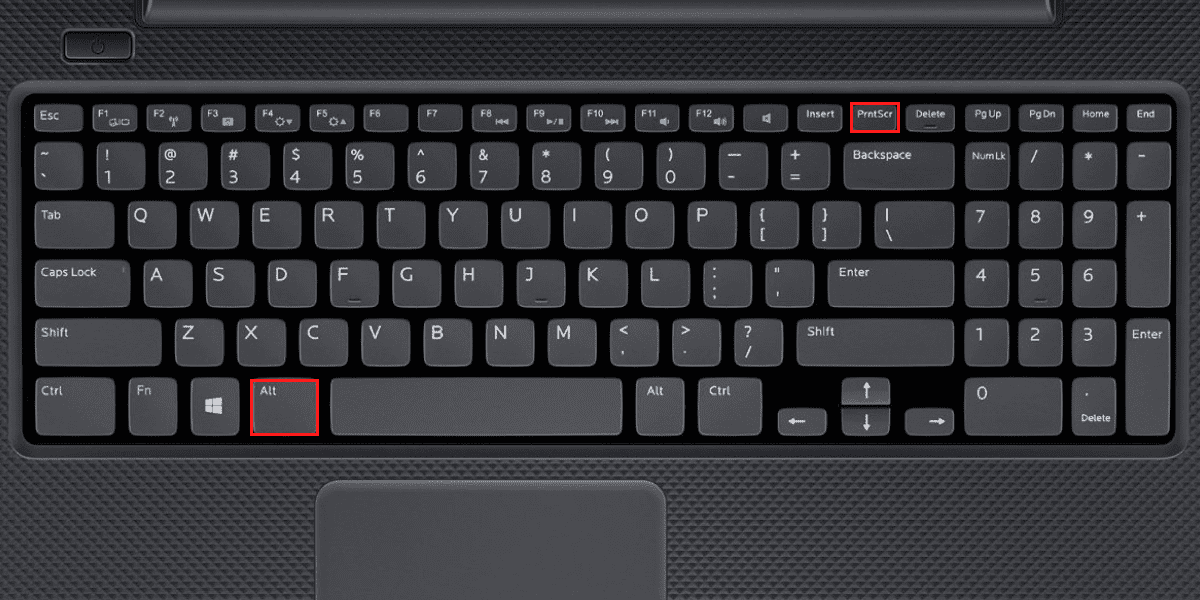 PrtSc and Alt keys on a Toshiba laptop