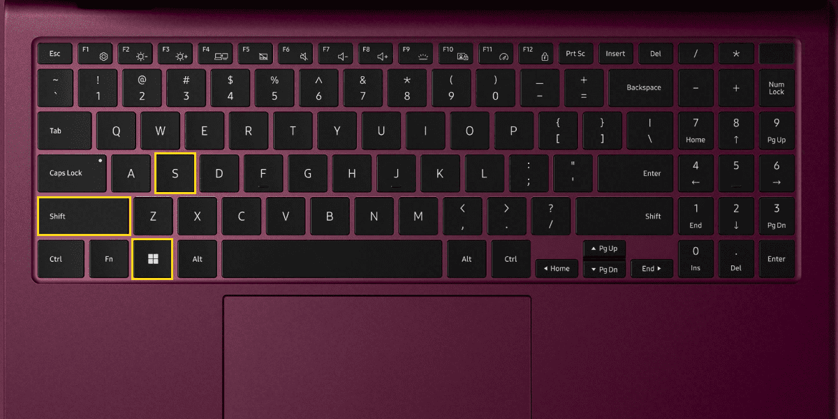 Keyboard shortcut to capture a specific part of the screen in laptop/desktop