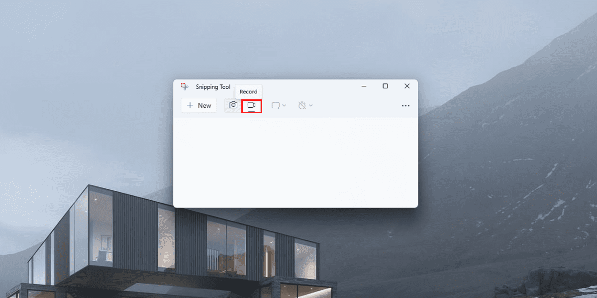 Video recording mode in New Snipping Tool on HP laptop (Windows 11)