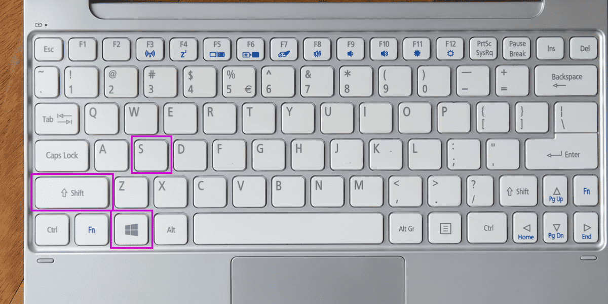 Press Windows+Shift+S